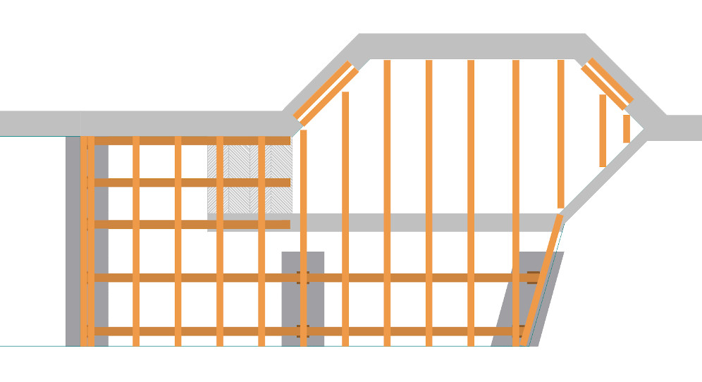 Planung und Zeichnung einer Unterkonstruktion für eine Holzterrasse