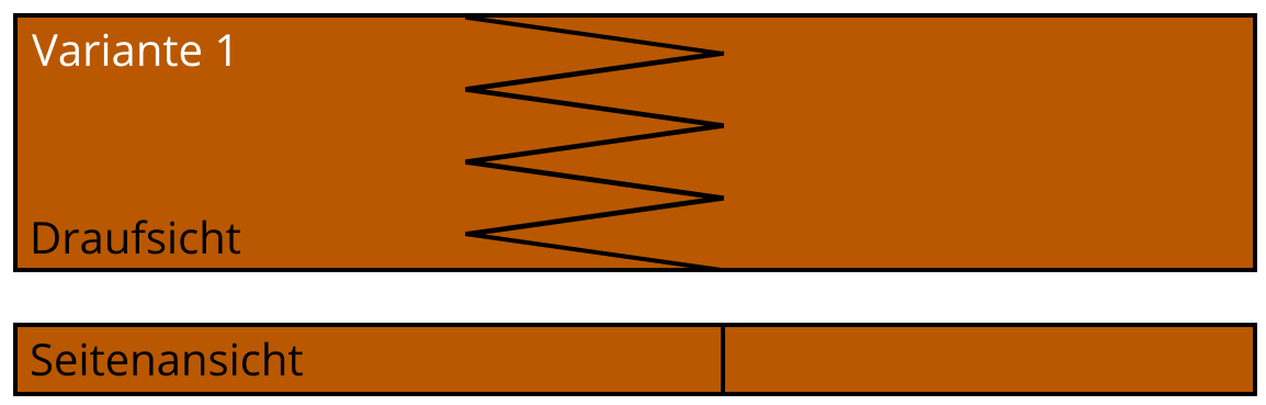 Keilgezinkte Terrassendielen, Grafik