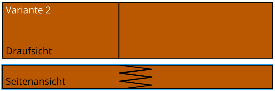 Keilgezinkte Terrassendielen, Grafik